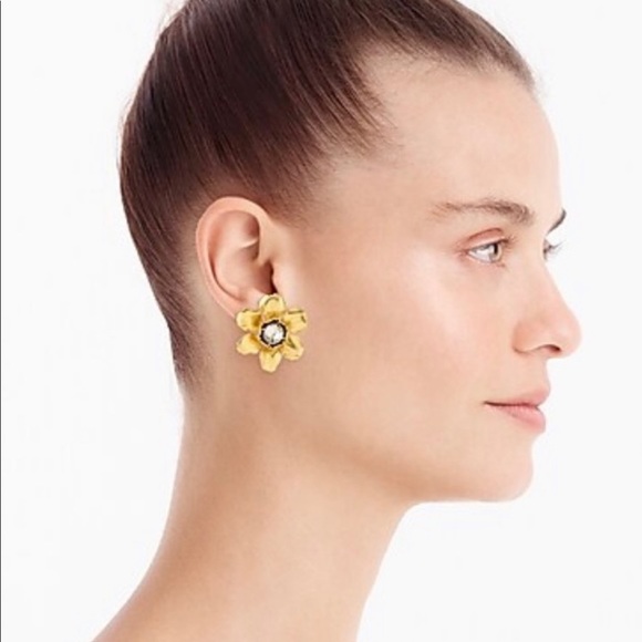 J.crew crystal floral stud earring - Picture 2 of 7